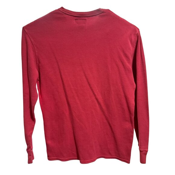 Polo Ralph Lauren Mens Red Waffle Knit Thermal Pullover Crew Neck Top Sz XL - Picture 5 of 5